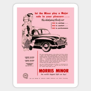 MORRIS MINOR - advert Magnet